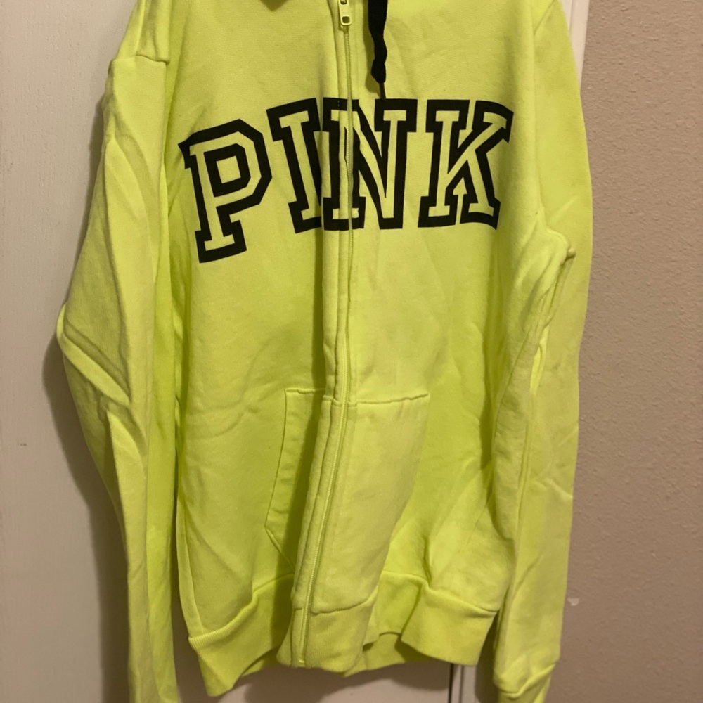 PINK Victoria's Secret Neon Yellow Kids Jacket